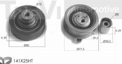 TREVI AUTOMOTIVE kd1100 -  Комплект ремня ГРМ